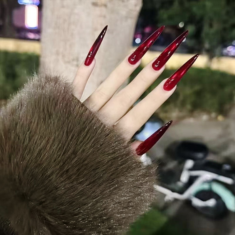 Künstlerische Lange Stiletto-Nagelverzierungen Brehn