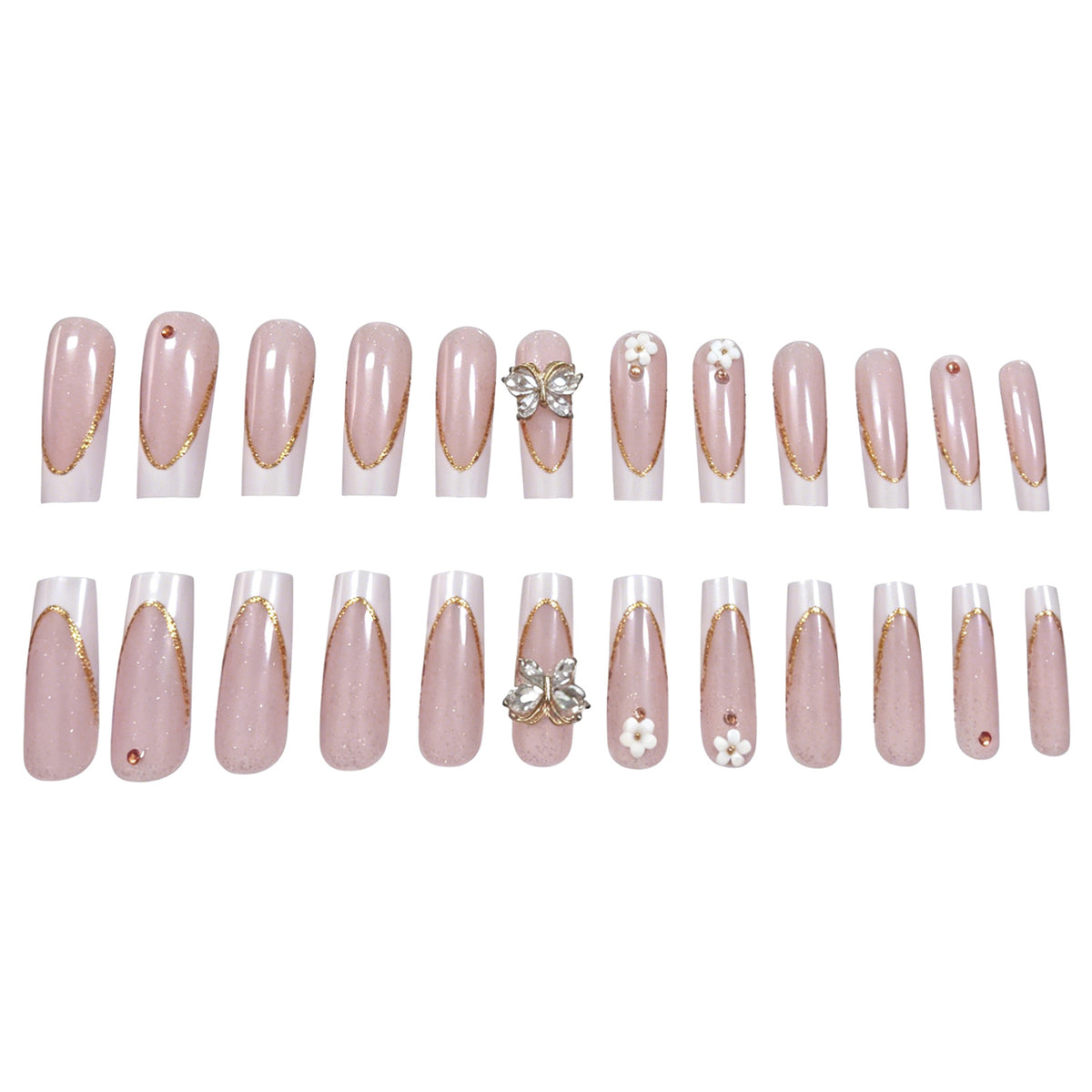 Elegante Blumennagelkunstverlängerungen Brehn