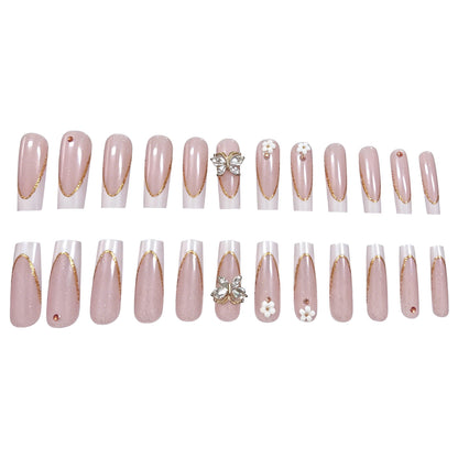 Elegante Blumennagelkunstverlängerungen Brehn