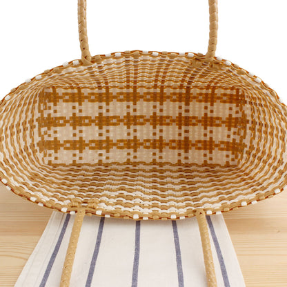 Geflochtene Tragetasche mit Stylishen Mustern Brehn