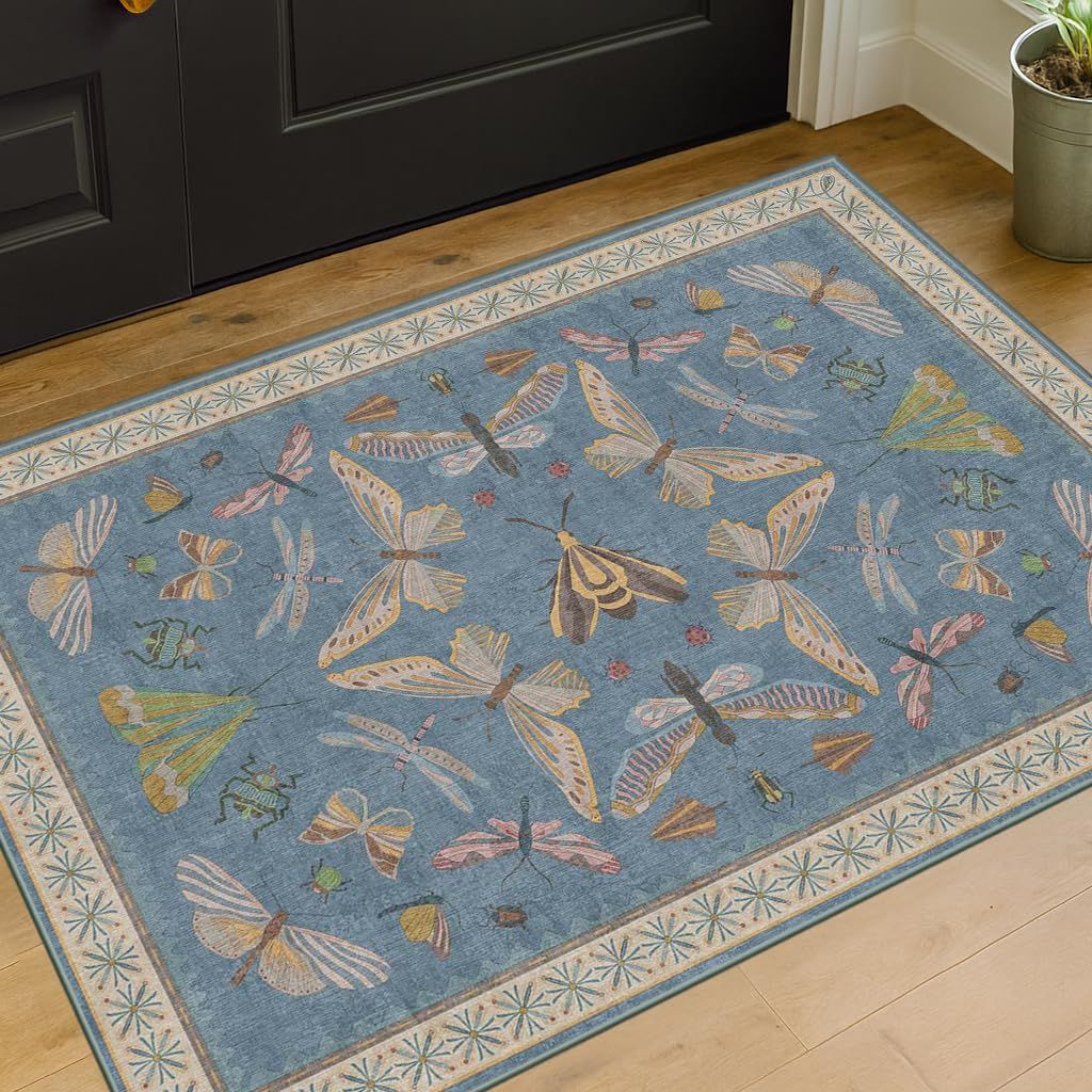 Künstlerisches Schmetterlingsdesign Teppich
