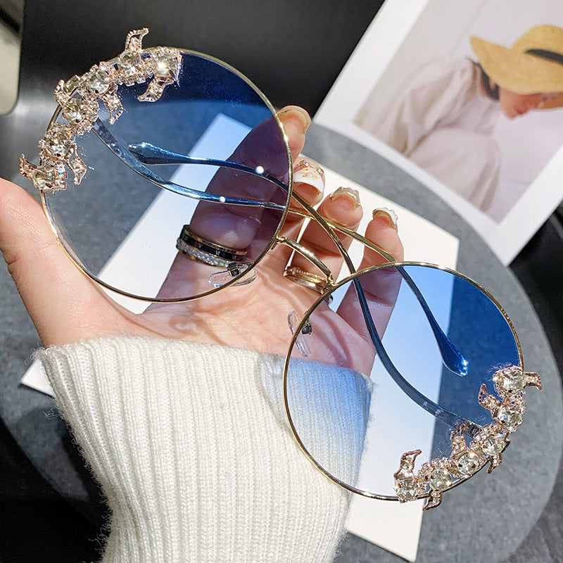 Damen Glamouröse Sonnenbrille mit funkelnden Strass-Details Brehn