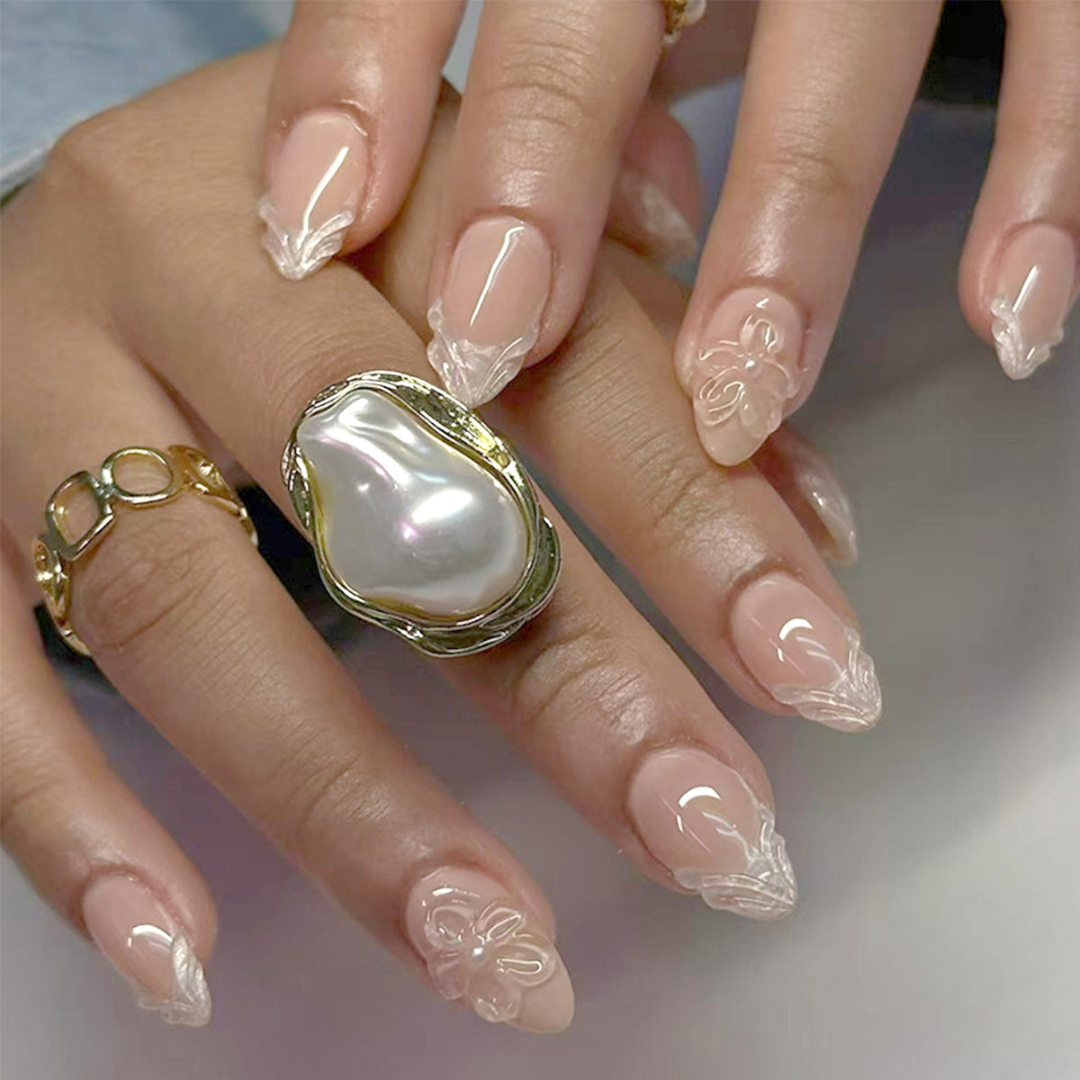 Künstlerisch Skulptierte Press-On Nagelspitzen Brehn