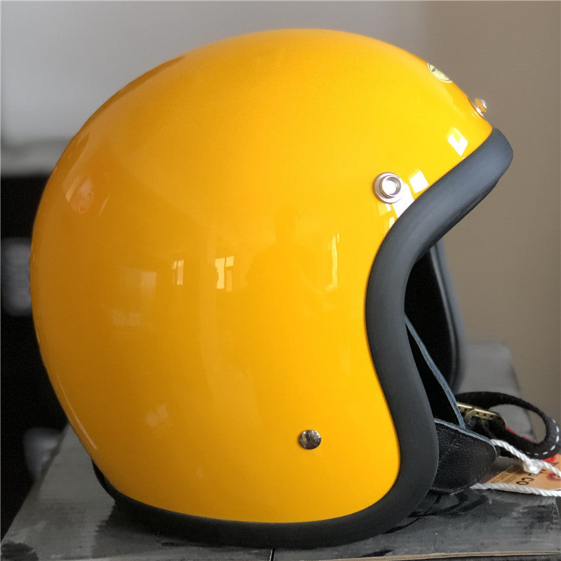 Klassischer Halbschalen-Motorradhelm Brehn