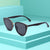 Damen Cat-Eye Sonnenbrille mit transparentem Rahmen und UV-Schutz Brehn