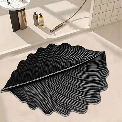 Blattförmige dekorative Badmatte