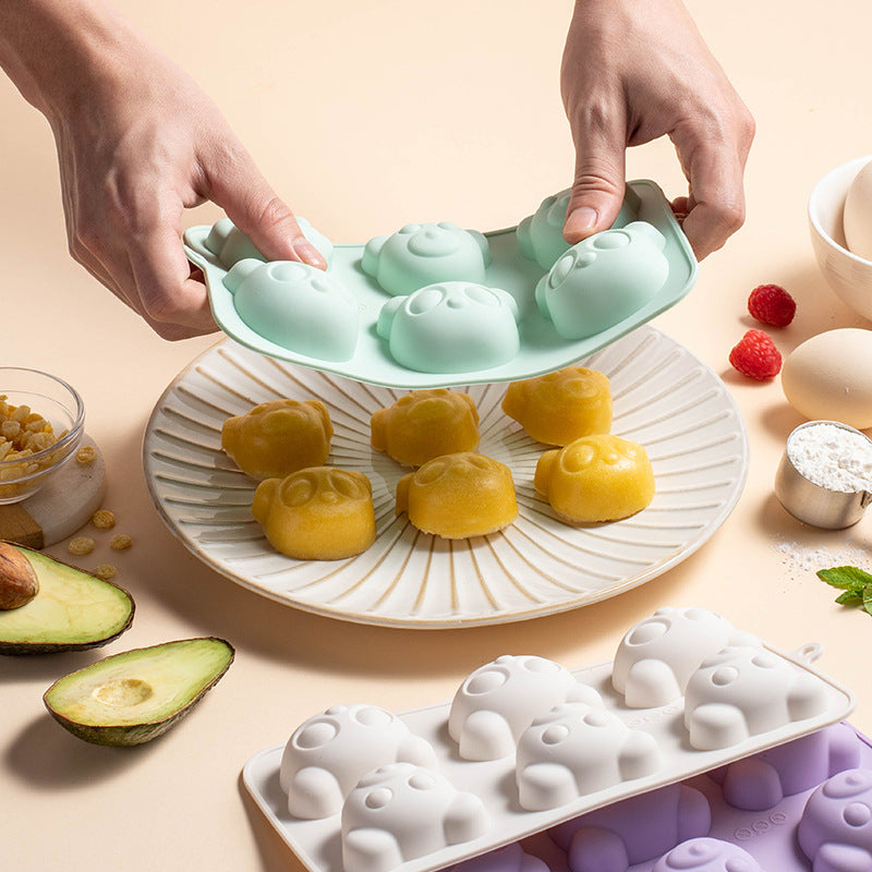 Silikon-Eiswürfelform mit Niedlichem Bärenkopf-Design Brehn