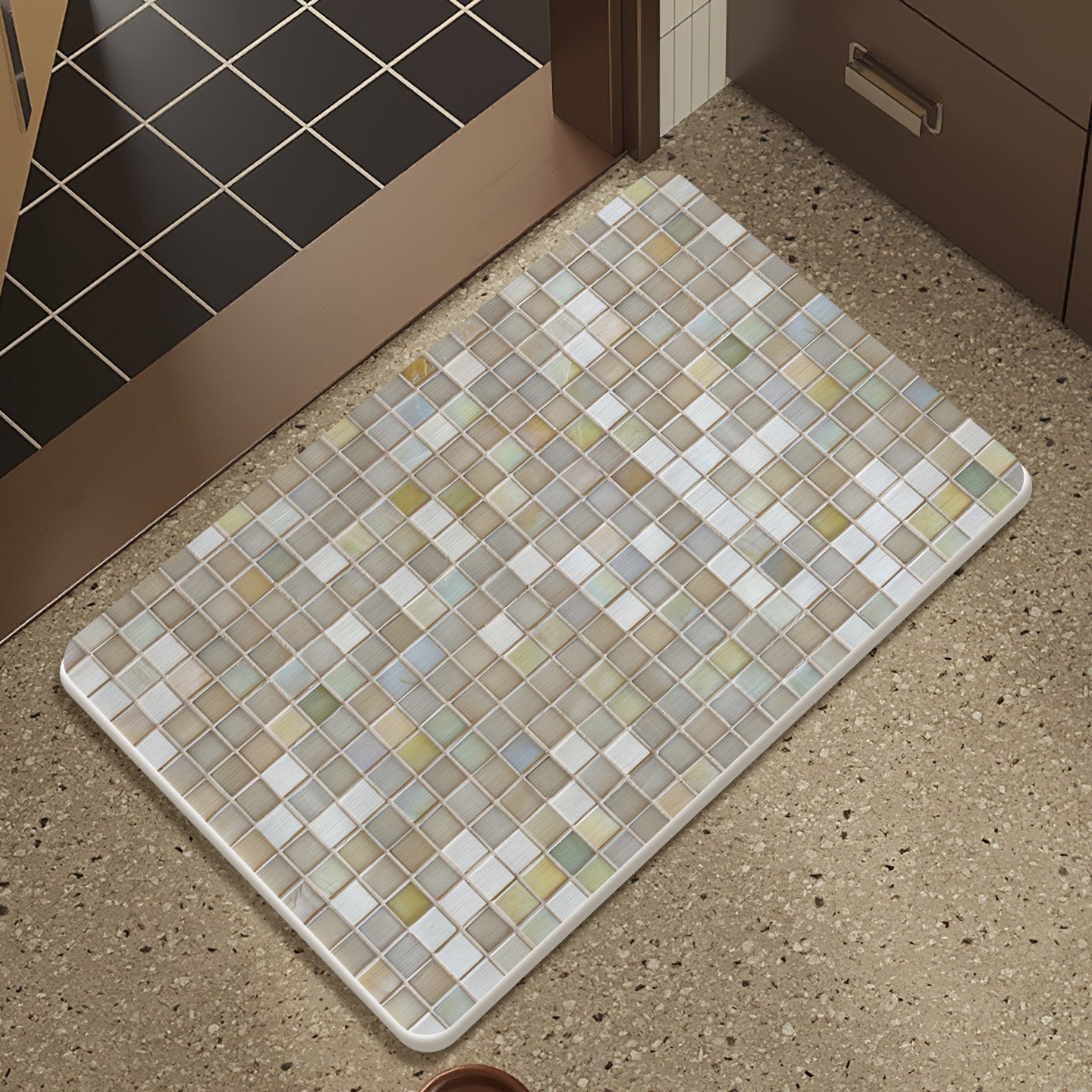 Mosaik Design Badmatte Brehn