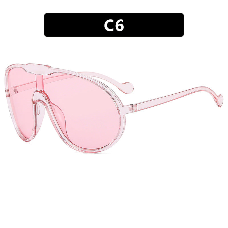 Damen futuristische transparente Sonnenbrille mit eleganter Form Brehn