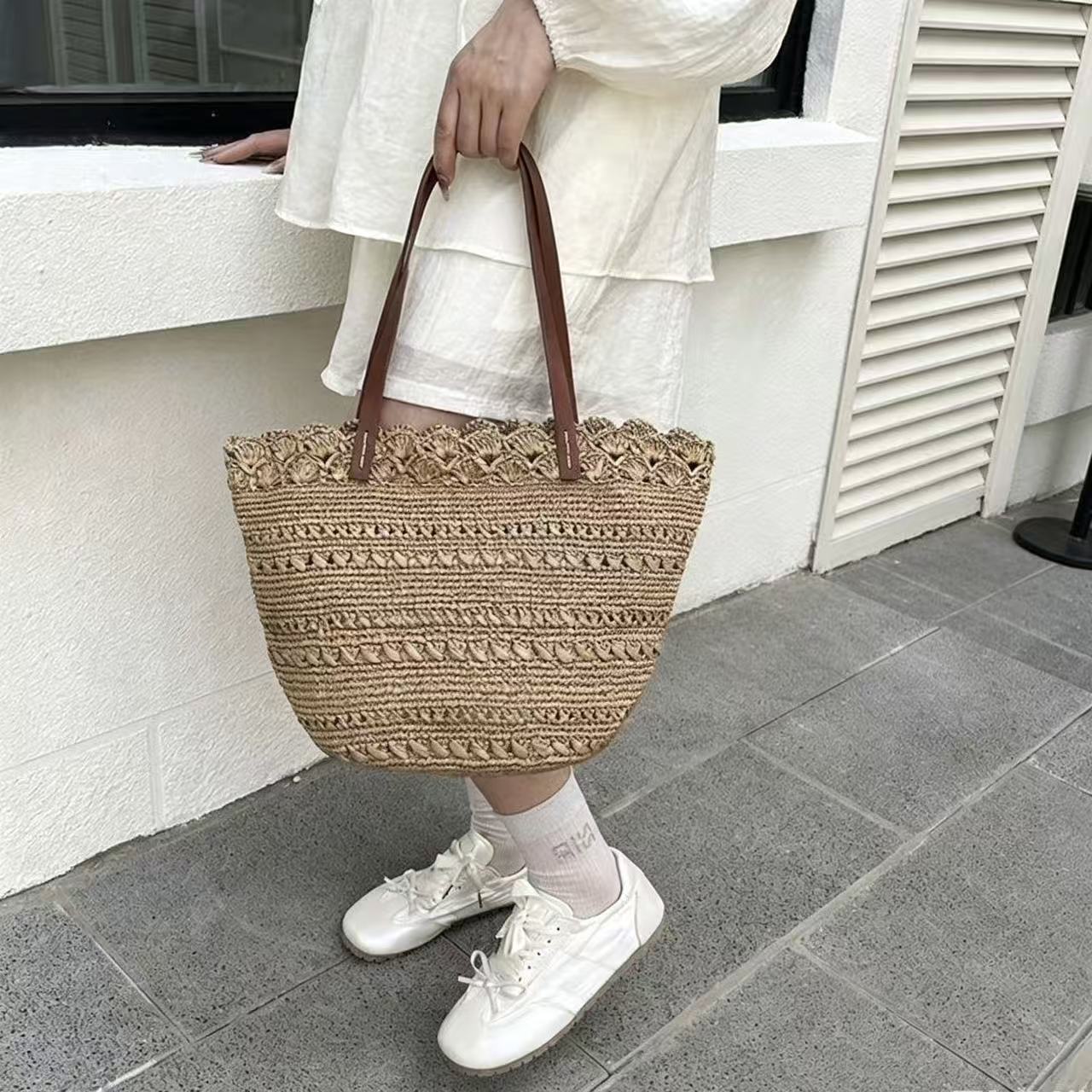 Handgefertigte Makramee Strandtasche Brehn