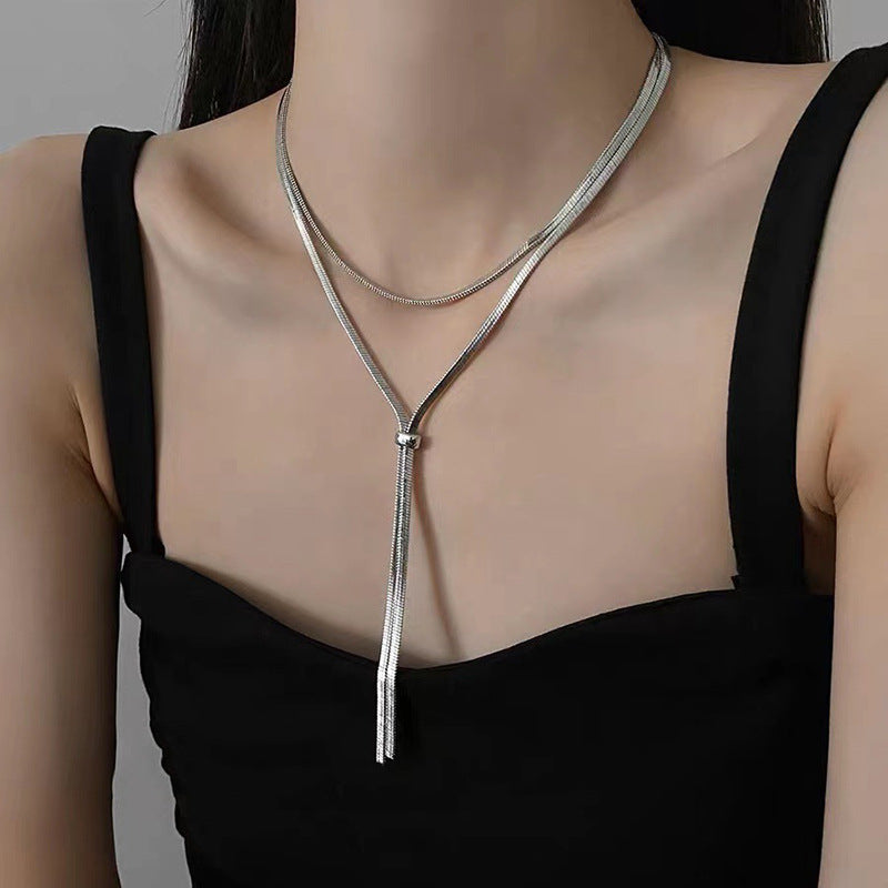 Mehrlagige Y-Halskette Aus Hochwertigem Metall Brehn