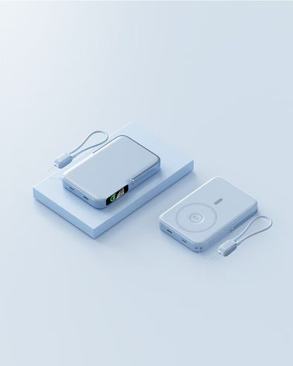 Powerbank mit Integrierter Kabelloser Ladefunktion und Lcd-Display Brehn