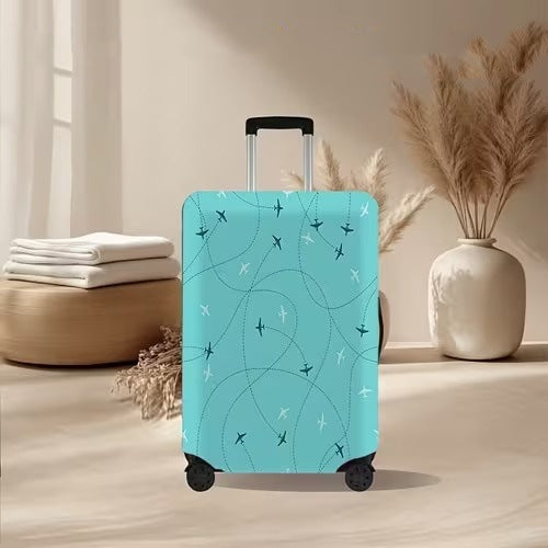 Unisex nan elastische Kofferhülle mit vulkanischem Lava-Marmordesign, dehnbarer Schutzüberzug für Trolley Brehn