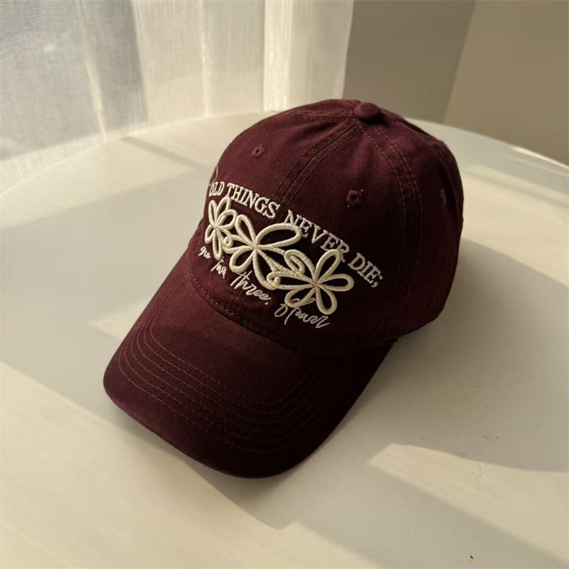 Damen Bestickte Blumen Baseballmütze Brehn 1783922211