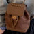 Stylische Wildleder Drawstring Rucksack Brehn