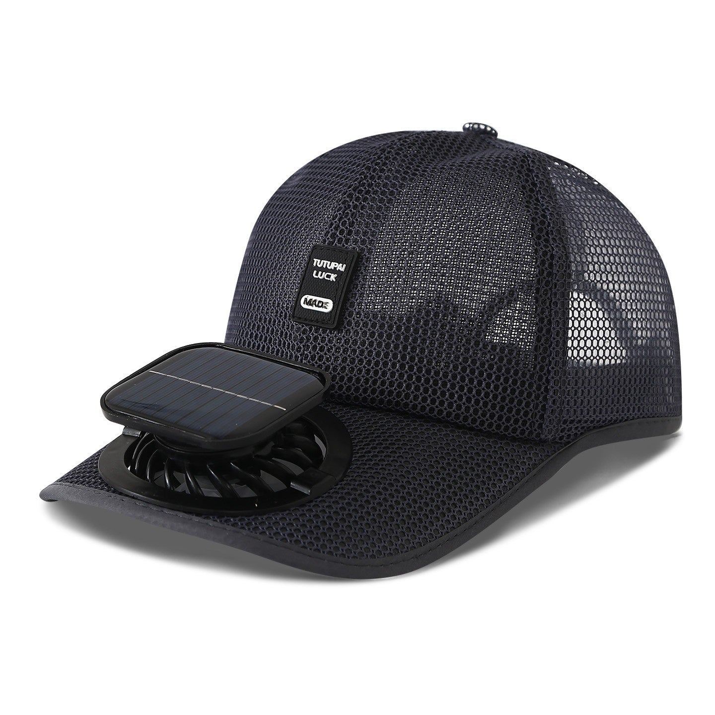 solarbetriebene Mesh-Baseballmütze mit abnehmbarem Frontlüfter Brehn