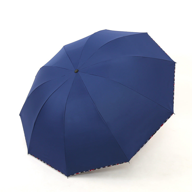 Damen Regenschirm mit floralem Design und verstärktem Rahmen Brehn