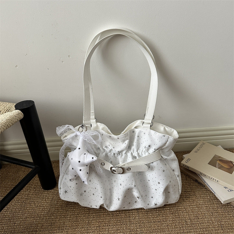 Stern-VERZIERTE RüSCHEN-Handtasche