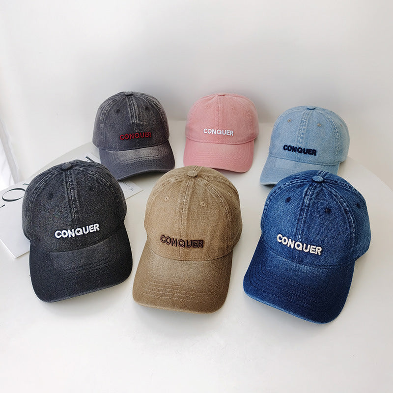 Frauen Bestickte Freizeit Denim Cap Brehn