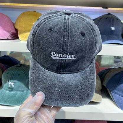 Herren Vintage Verstellbare Denim Baseballmütze Brehn