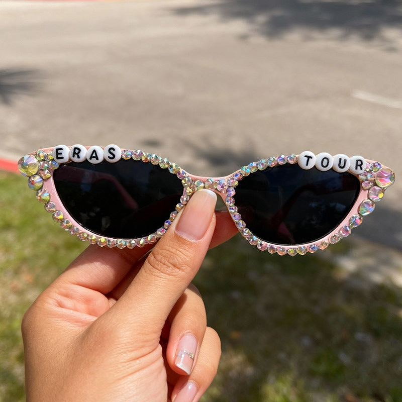 Strass-besetzte Katzenaugen-Sonnenbrille Brehn