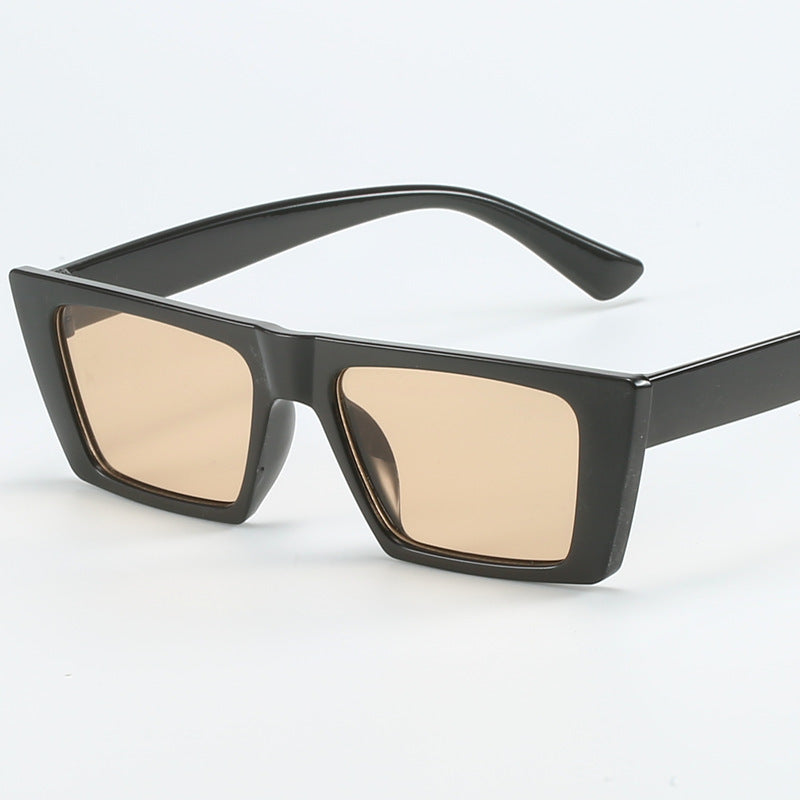 Damen geometrische Sonnenbrille mit trendigem, eckigem Rahmen Brehn
