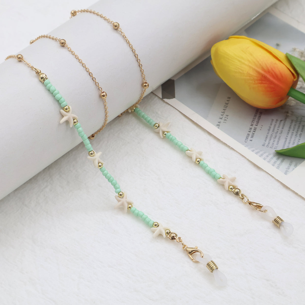 Strand-inspirierte Perlen-Brillenband Brehn