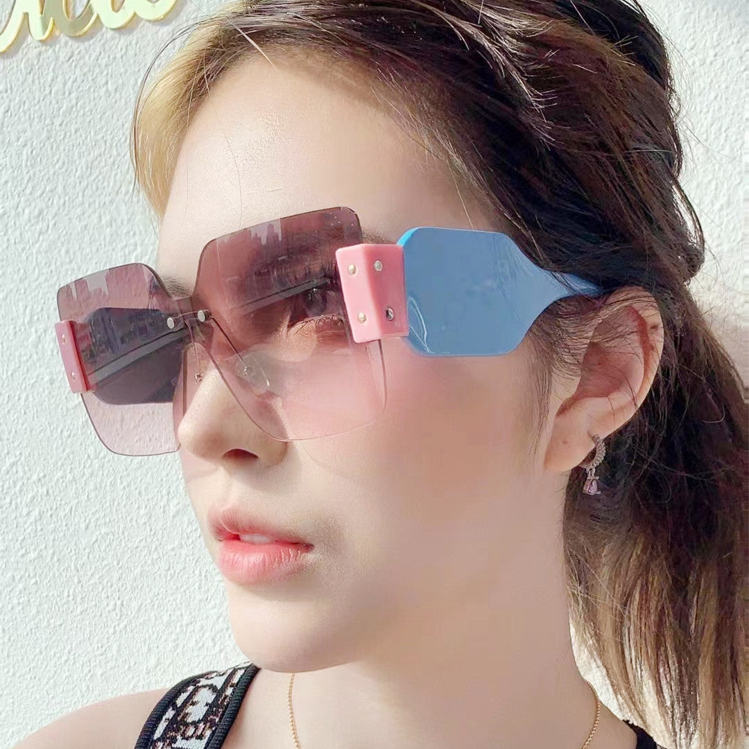 Damen modische flache Sonnenbrille mit kreativem Design Brehn