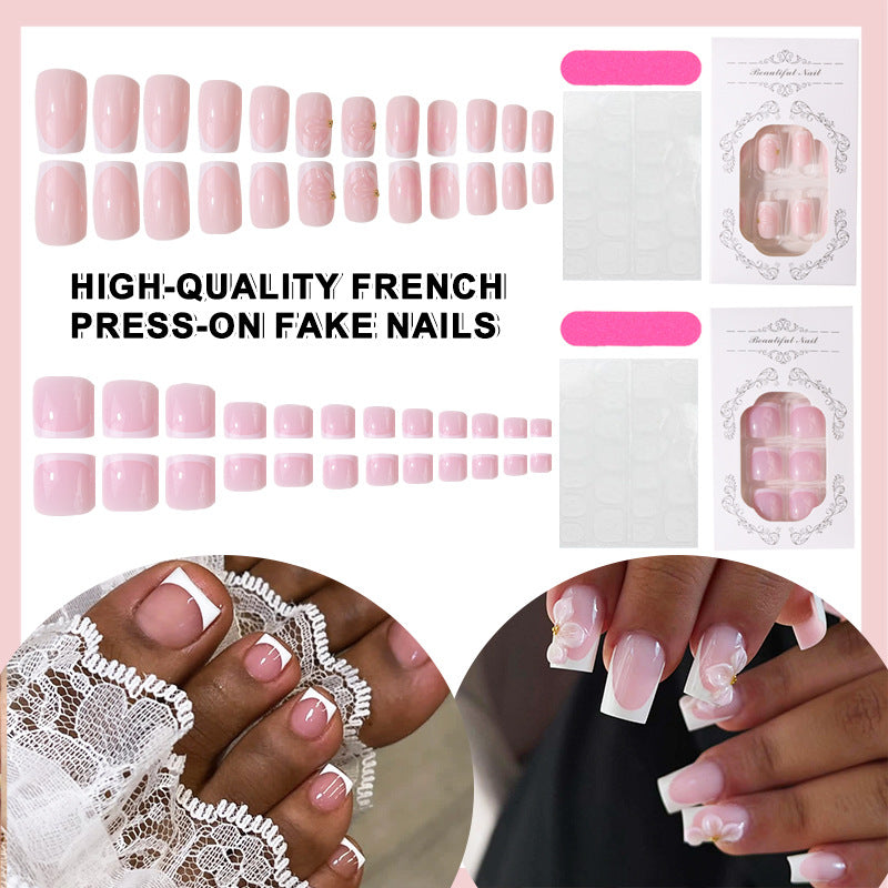 Hochwertiges französisches Press-On-Nail-Set Brehn