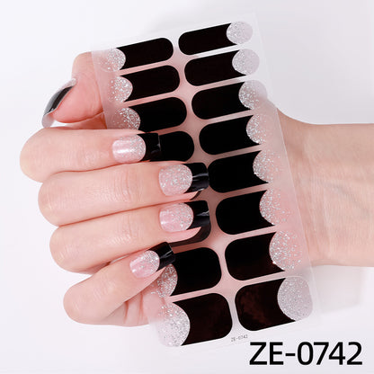 Elegante Glitter Akzent Nagel Wraps