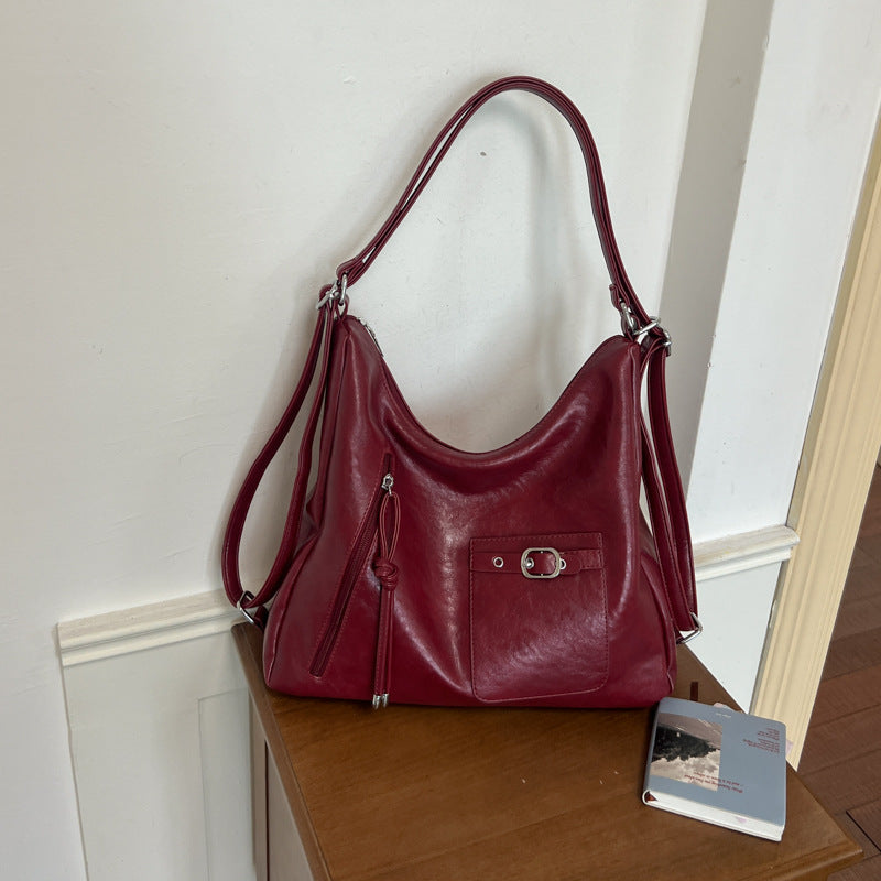 Vintage-inspirierte weiche Leder Hobo-Tasche
