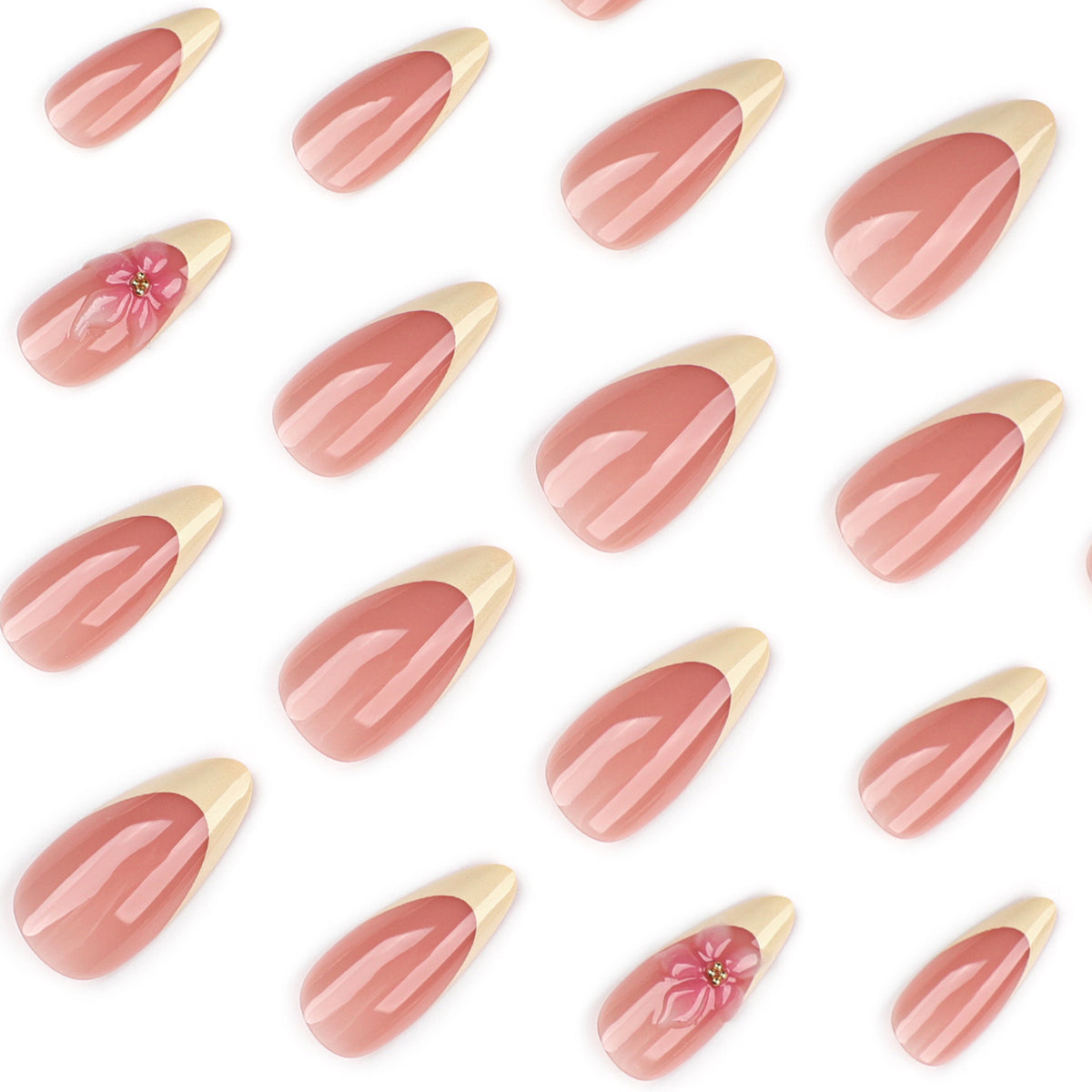 Kunstvolle Stiletto-Nägel mit elegantem Blüten-Akzent Brehn