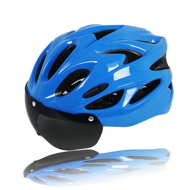 leichtgewichtiger ventillierter Fahrradhelm mit verstellbarem Anpassungssystem und abnehmbaremVisier Brehn