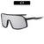 Oversized Schutzschild Sonnenbrille