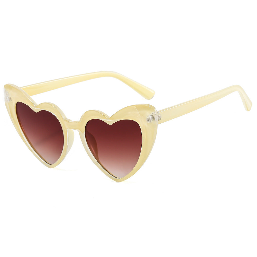Damen modische Herz-Sonnenbrille mit UV-Schutz Brehn