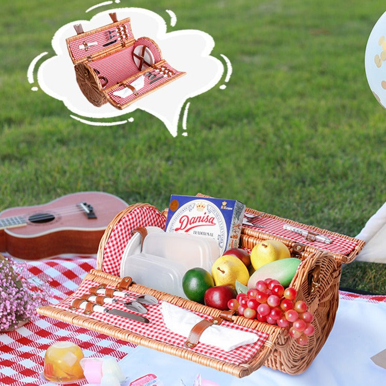 Damen Picknickkorb mit integriertem Geschirrset Brehn