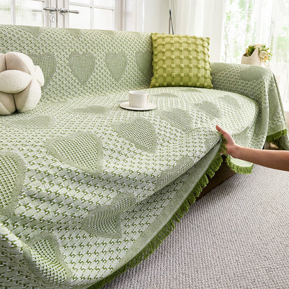 Gemütliche Herzmuster Sofa-Wurfdecke