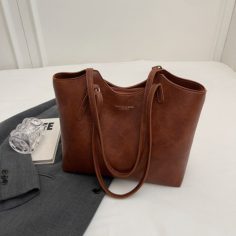 Elegante Vintage Leder Tragetasche Brehn