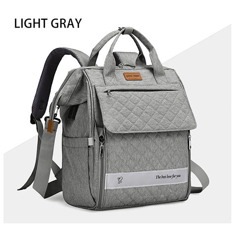 Gep quilteter Multifunktions-Rucksack Brehn
