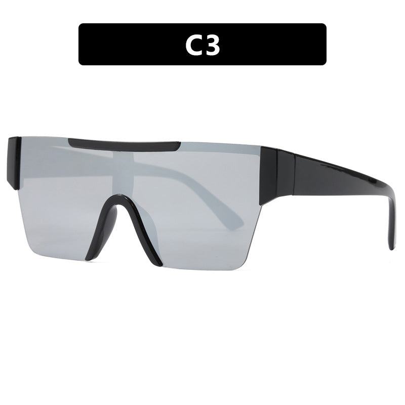 Damen futuristische Sportsonnenbrille mit UV-Schutz und breiter Gläserfläche Brehn