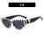 Damen Cat-Eye Sonnenbrille mit modernem Streifenmuster und elegantem Akzent Brehn
