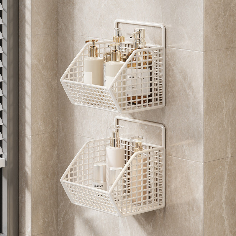 Wandmontierter Dual-Tier Gitter-Mesh Badezimmer Duschcaddy mit abtropfbaren Körben