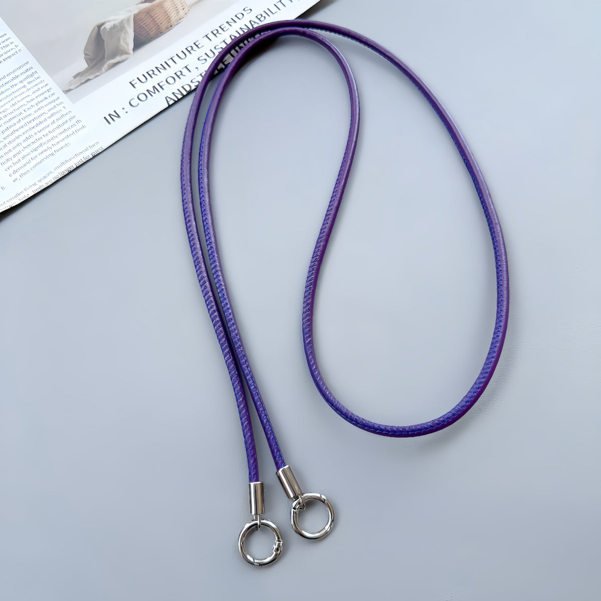 Premium Doppelring-Lederumhängeband Brehn