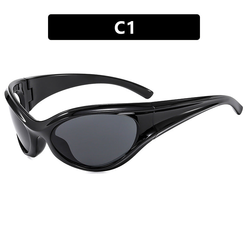 Damen sportliche Sonnenbrille mit aerodynamischem Design Brehn