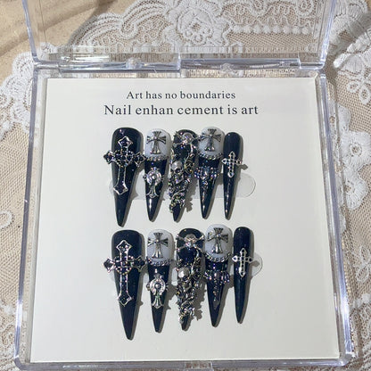 Gothic-Themen Press-On Nail Art Set