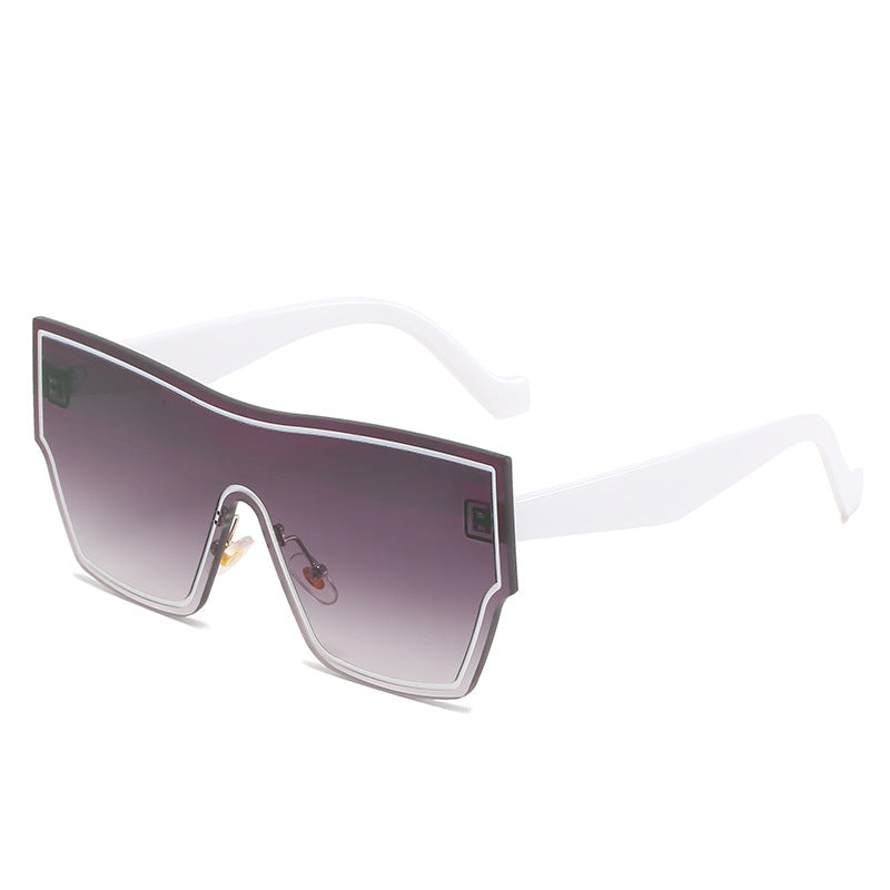 Damen futuristische Oversized-Wraparound-Sonnenbrille Brehn
