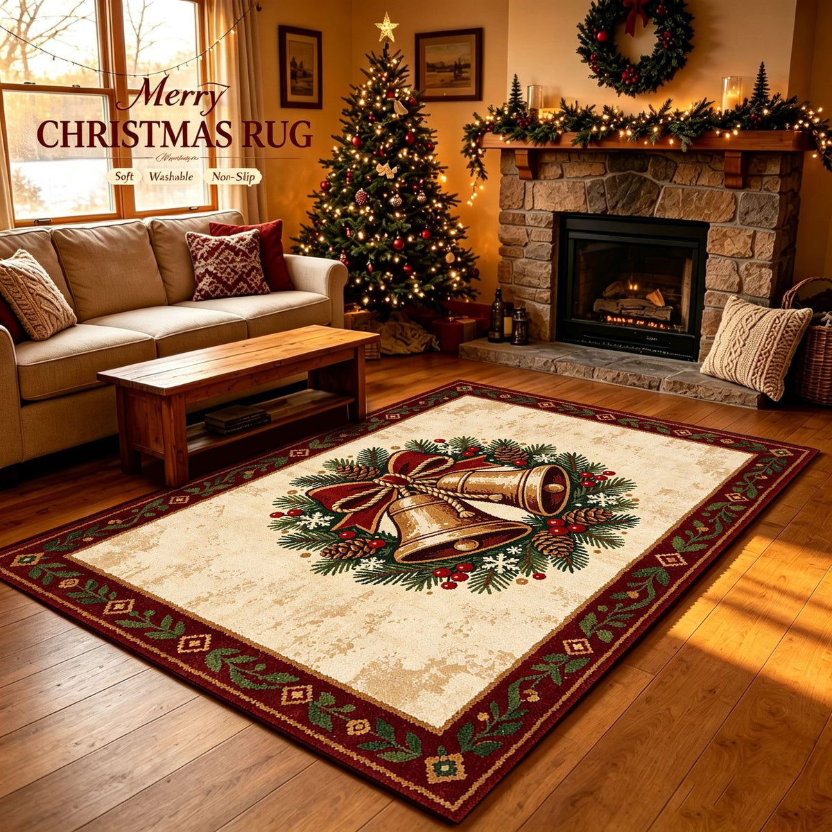 Weihnachtlich dekorativer Teppich Brehn