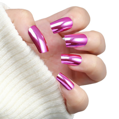 Chrome Finish Press-On Nails Brehn