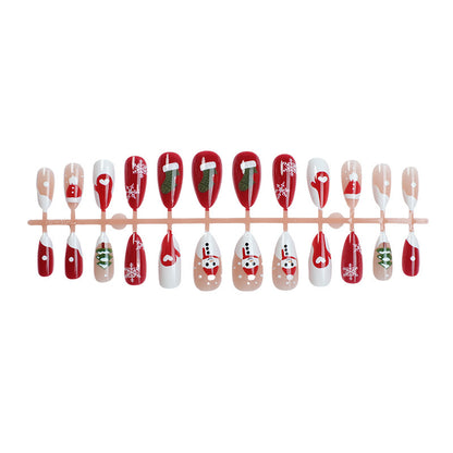 Festliches winterliches Press-On-Nagelkunst-Set Brehn