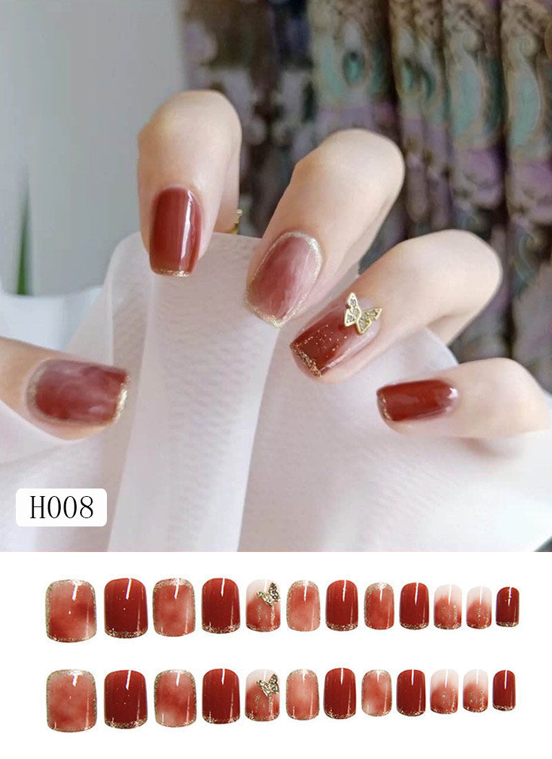 Künstliche Nagelspitzen mit Schleifen-Design Brehn